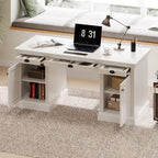 67" Modern Executive Desk with Storage Options