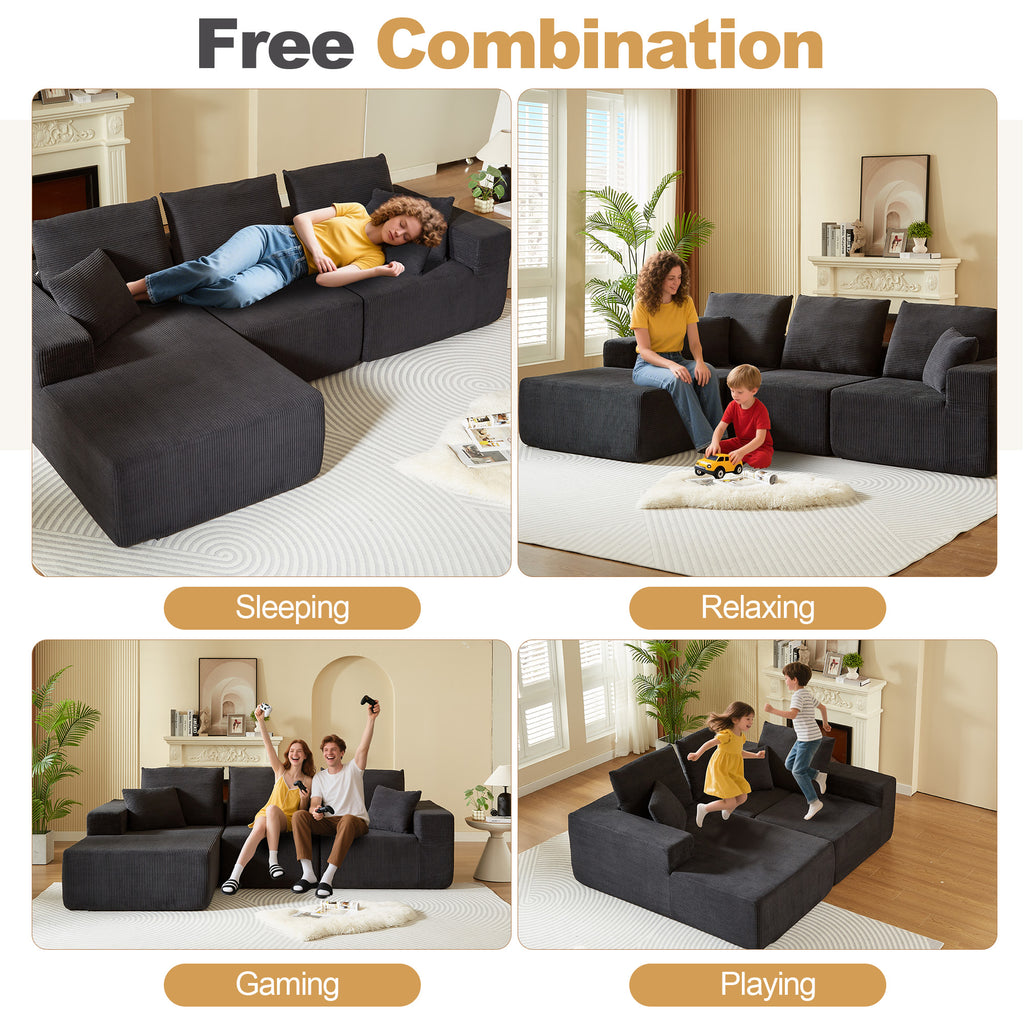 Modular Sectional Sofa with Chaise