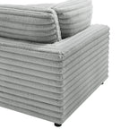 Jenny 2-Piece Sofa Sectional in Plush Polyester Cord-Like Fabric