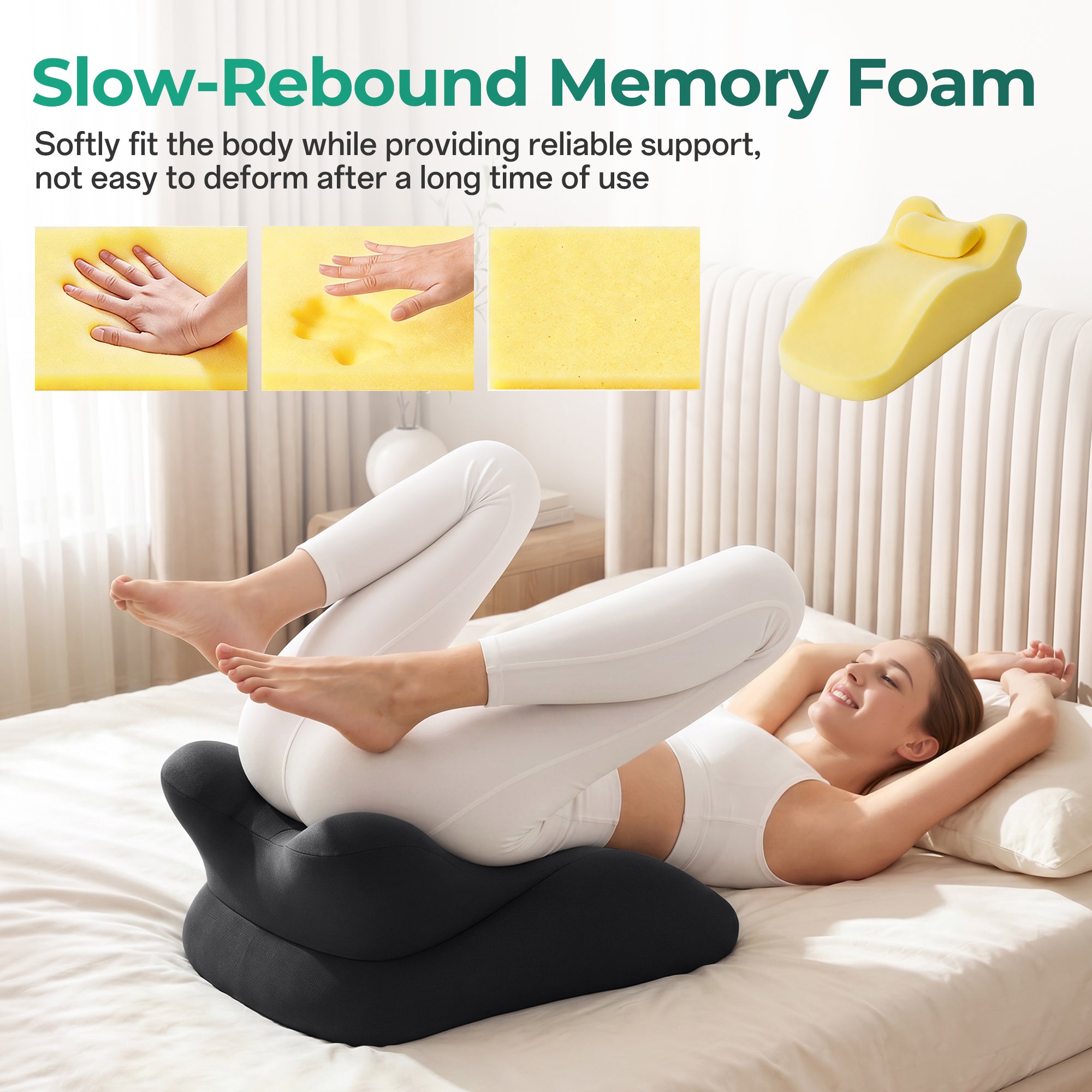 Ergonomic Memory Foam Support Pillow for Couples