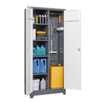 Gray Metal Lockers with Locking Doors
