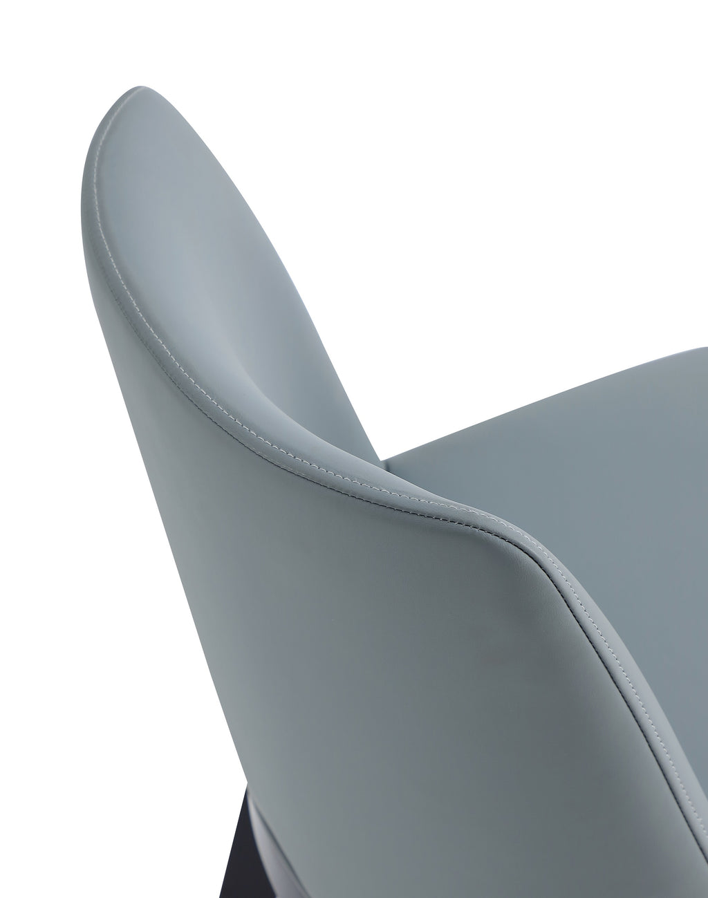 Gansevoort Wood Vegan Leather Dining Chair in Pewter - Set of 2