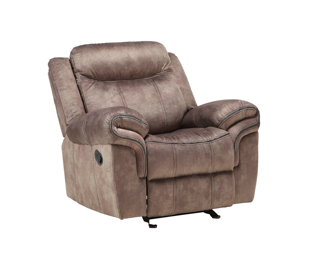 Zubaida Two Tone Chocolate Velvet 3PCS Recliner Living Room Set