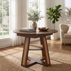 Extendable Round Dining Table for 4-6