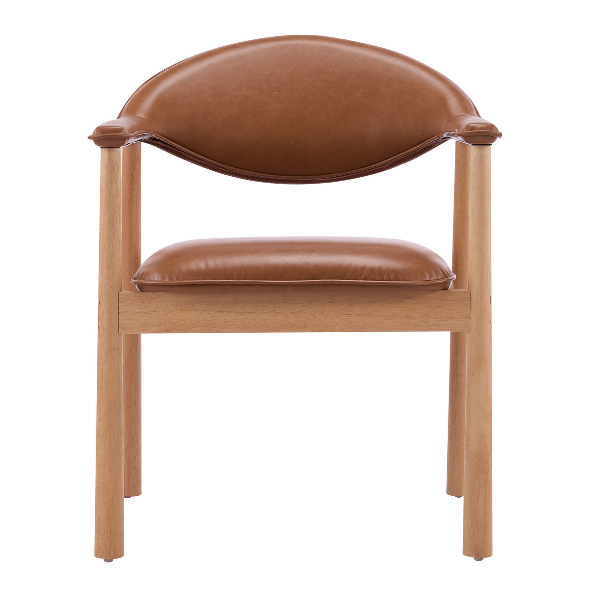 Modern Upholstered Dining Chairs with Curved Back