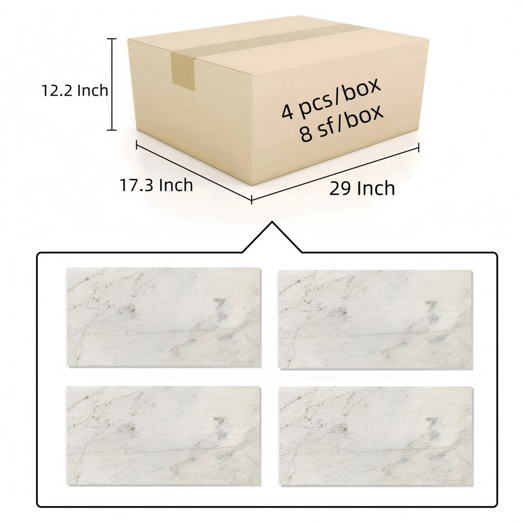 12x24 White Marble for Wall Décor