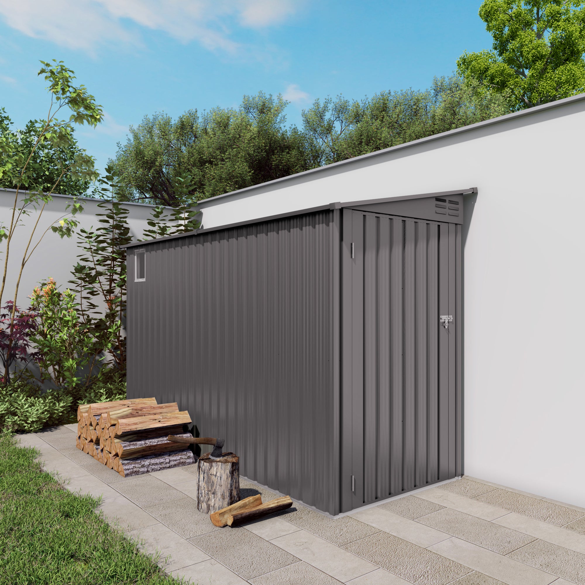 4x9 FT Lean to Shed with Windows