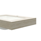 Roma Travertine-Pattern Sintered Stone Countertop with Ceramic Basin