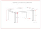 Wilson Dining Table in Handcrafted Walnut Finish