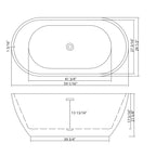 59" Acrylic Freestanding Bathtub