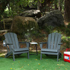 HDPE Folding Adirondack Chair with Dual Cup Holder