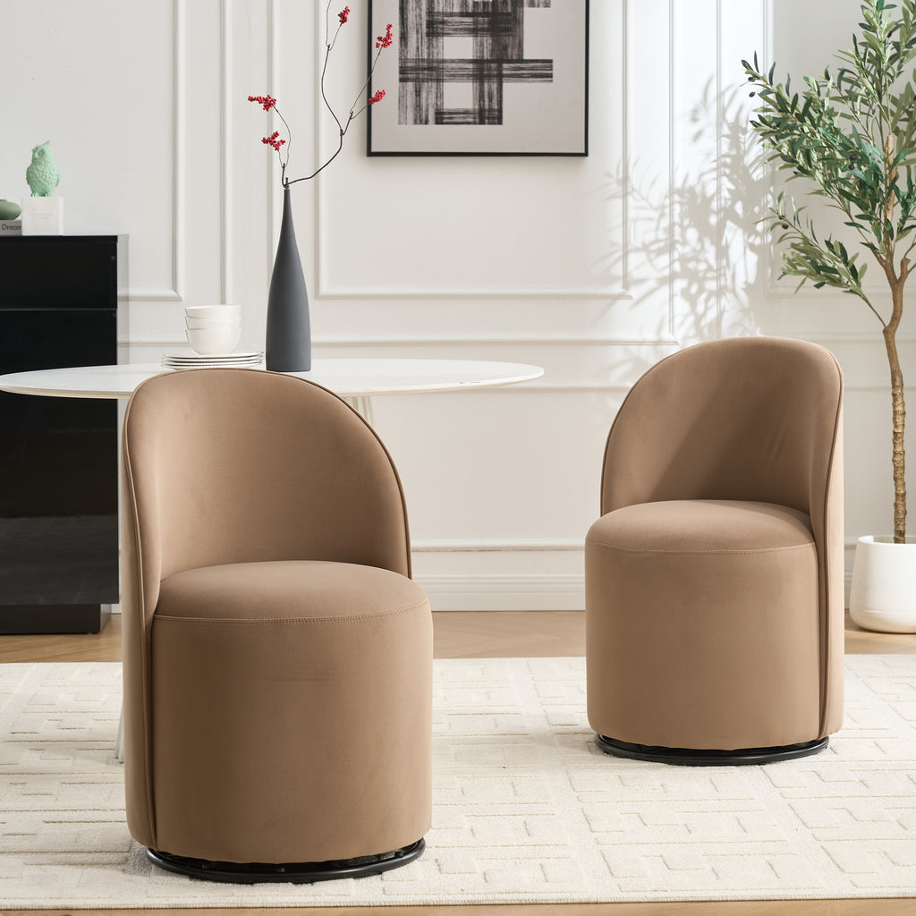 Set Of 1 Upholstered Kitchen & Dining Room Barrel Chair
