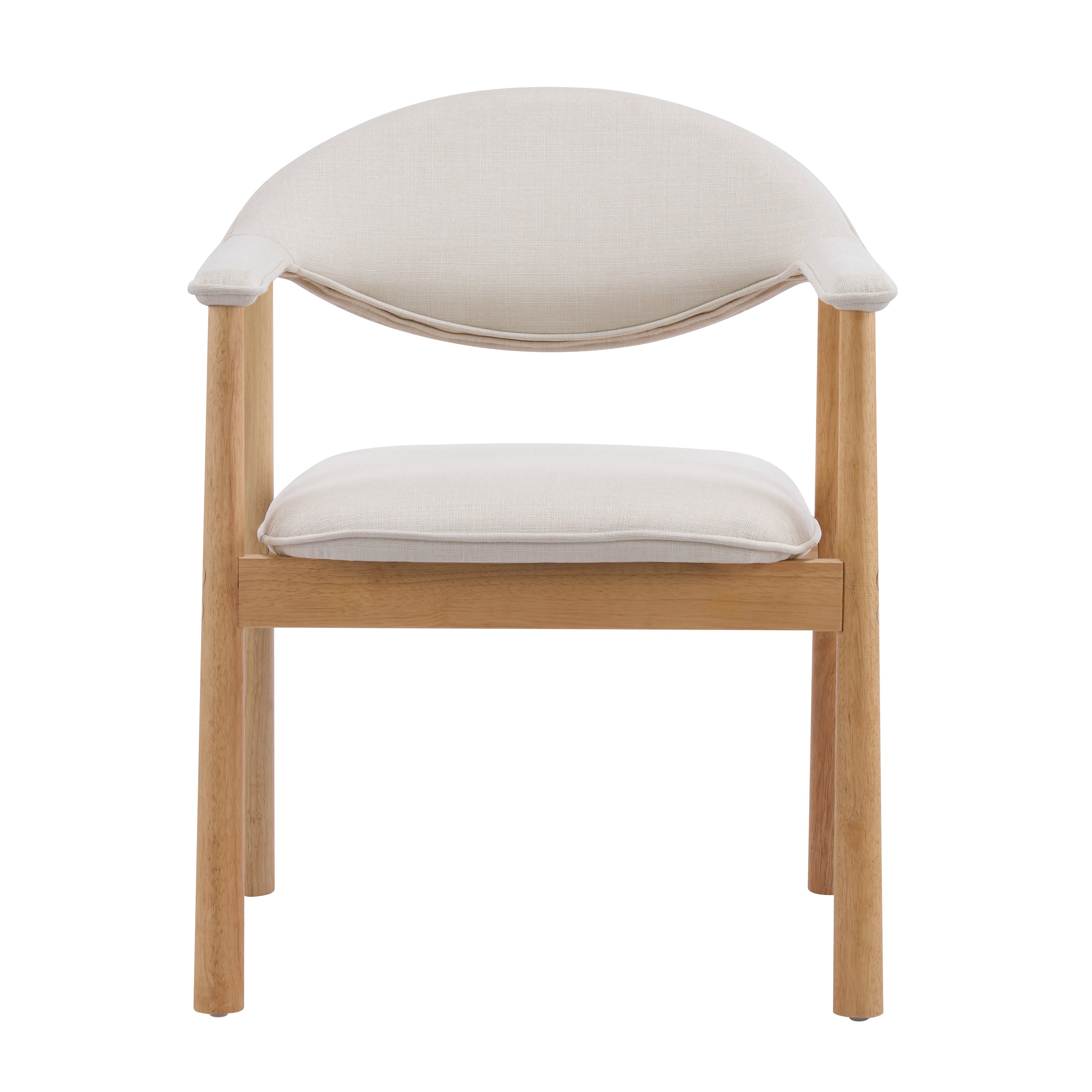 Upholstered Dining Chairs with Curved Back