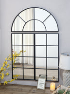 30" x 45" Large Arched Wall Mirror with Three Separate Sections