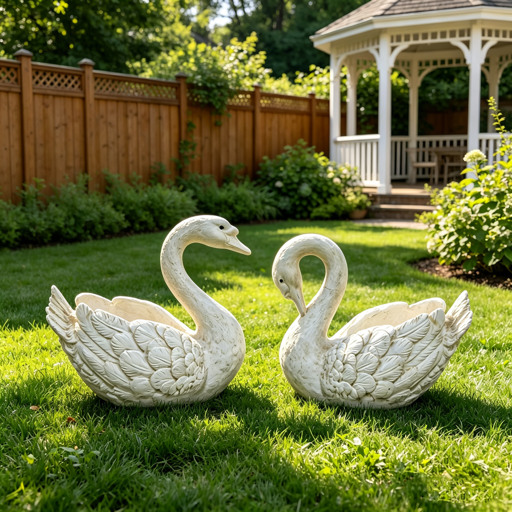 Elegant Swan Planter