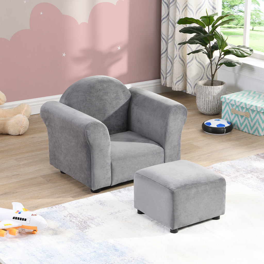 Kids Chair with Ottoman