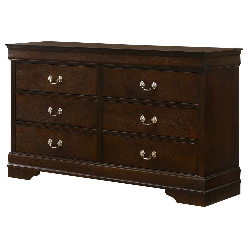 Frances Cappuccino 6-Drawer Dresser