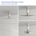 3" Ceiling Mounted Shower Arm with Flange in Brushed Nickel
