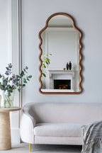 Arch Wood Mirror with Unique Frame