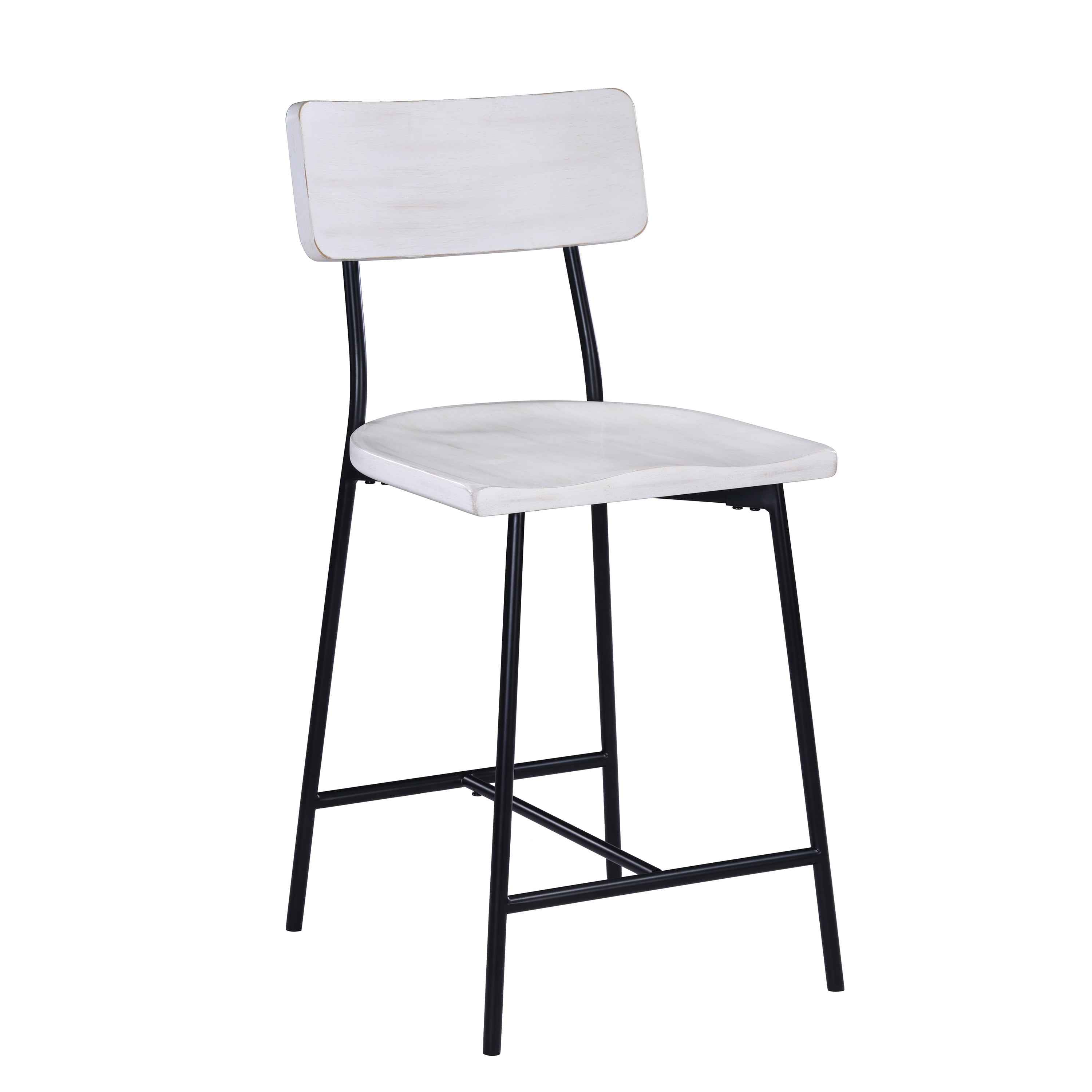 Badin Wood and Metal Modern Counter Stool