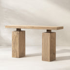 Calder 60" Solid Reclaimed Elm Plinth Console Table