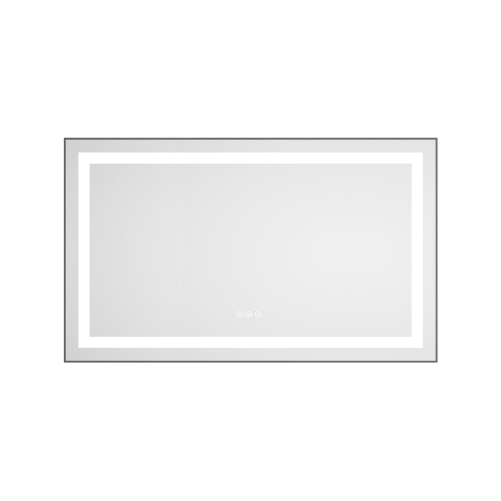 40 x 24 Inch LED Bathroom Mirror with Front and Backlight