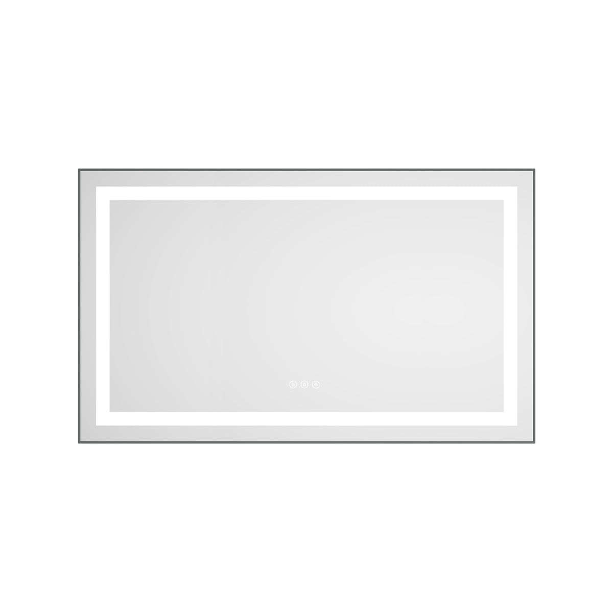 40 x 24 Inch LED Bathroom Mirror with Front and Backlight