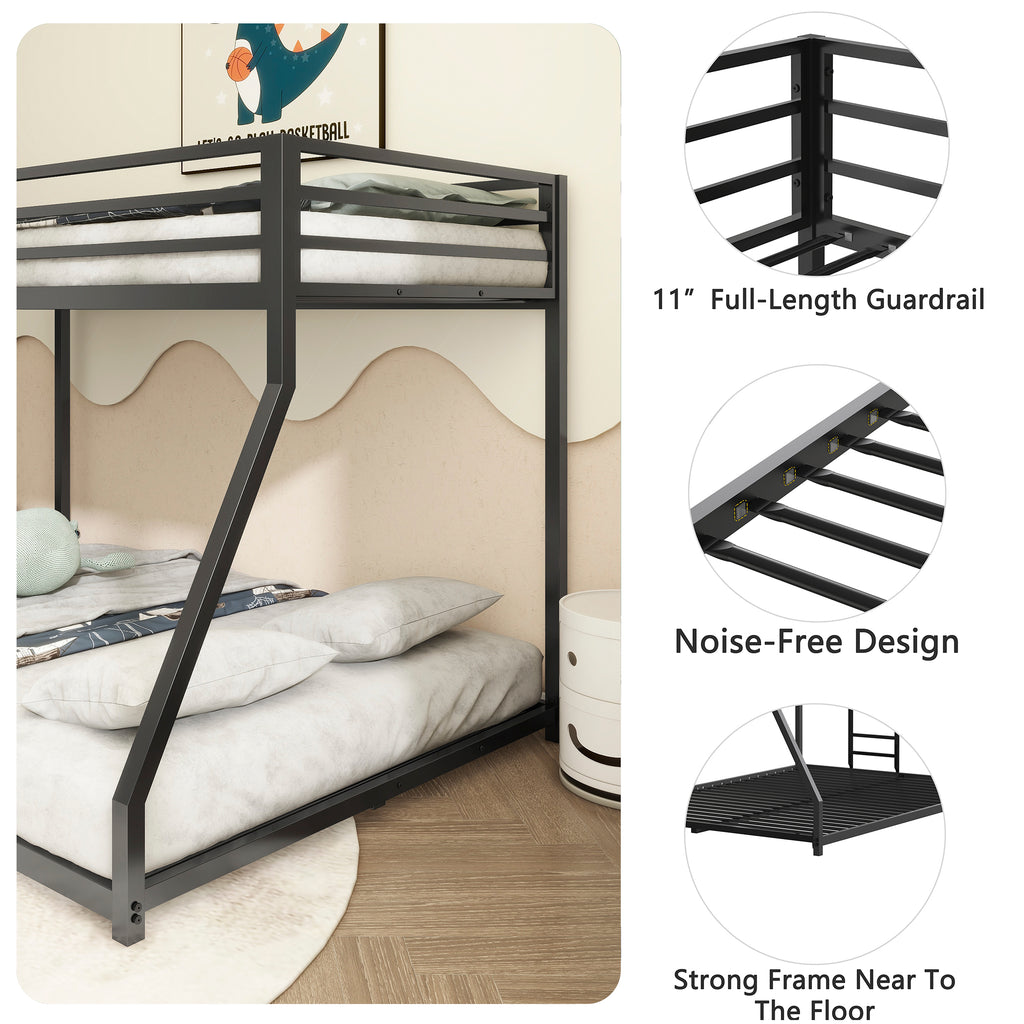 Adam Sturdy Twin Over Full Bunk Bed Metal