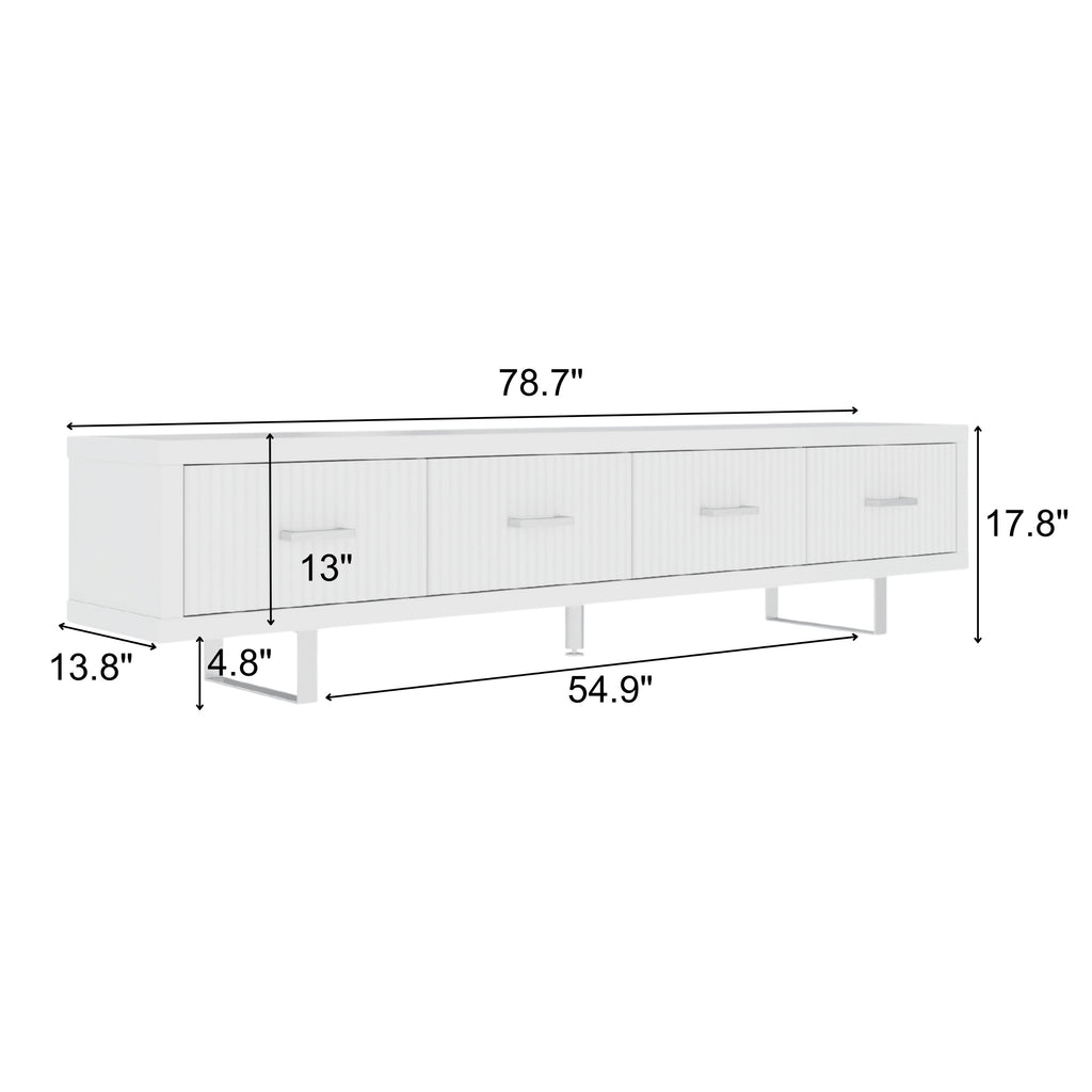 High Gloss TV Stand - 78.7 inches