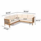 5-Seater Outdoor Patio Sofa Set