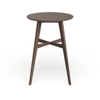 Mid-Century Modern Round Wooden Bar Table – 42" High
