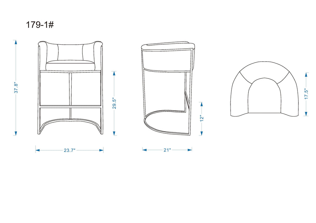 Cosmopolitan Metal Upholstered Barstool