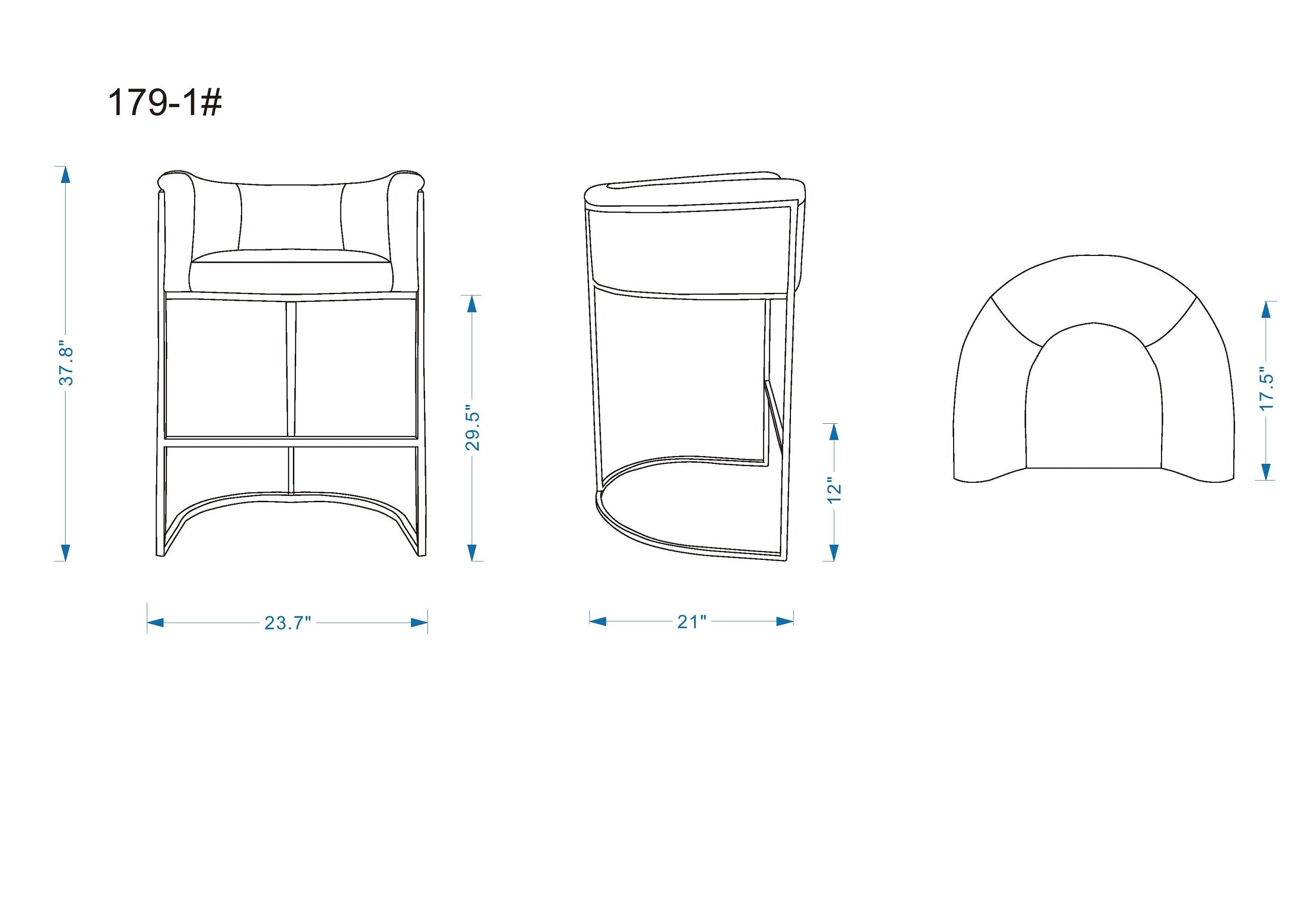 Cosmopolitan Metal Upholstered Barstool