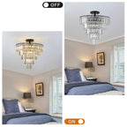 20" Black Crystal Chandelier