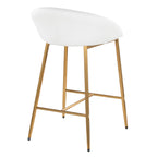 26" Counter Stool with Curved Upholstered Seat