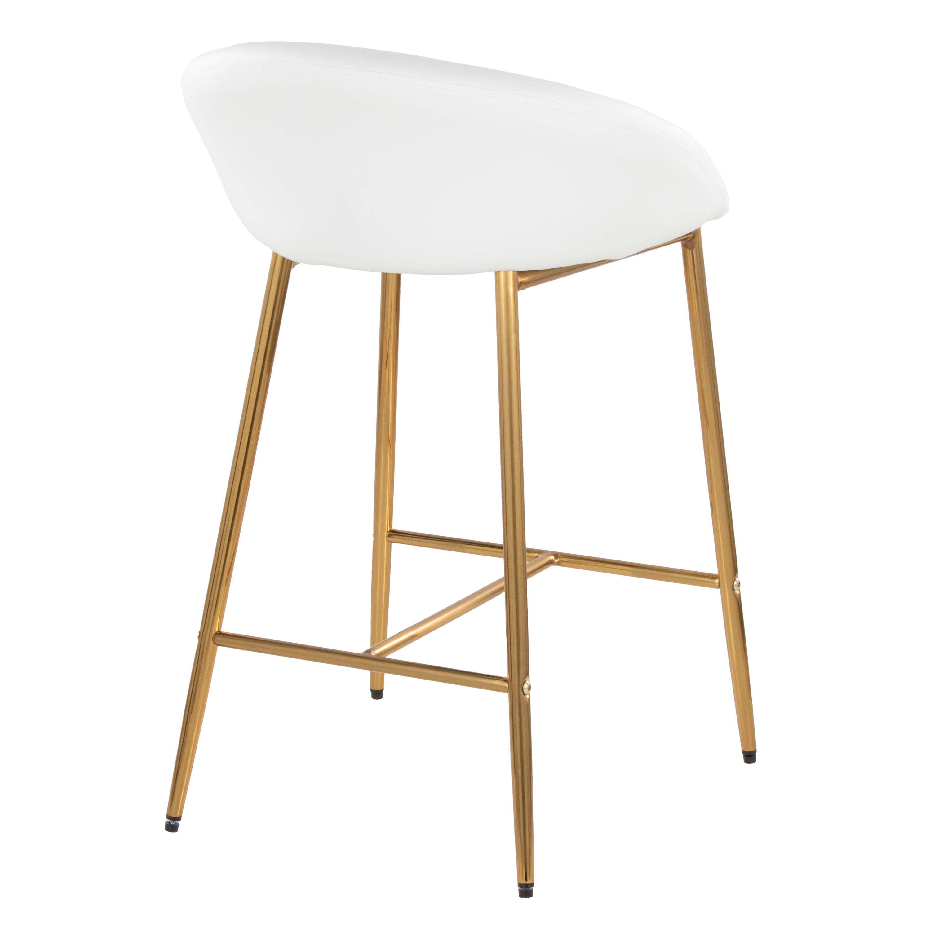 26" Counter Stool with Curved Upholstered Seat