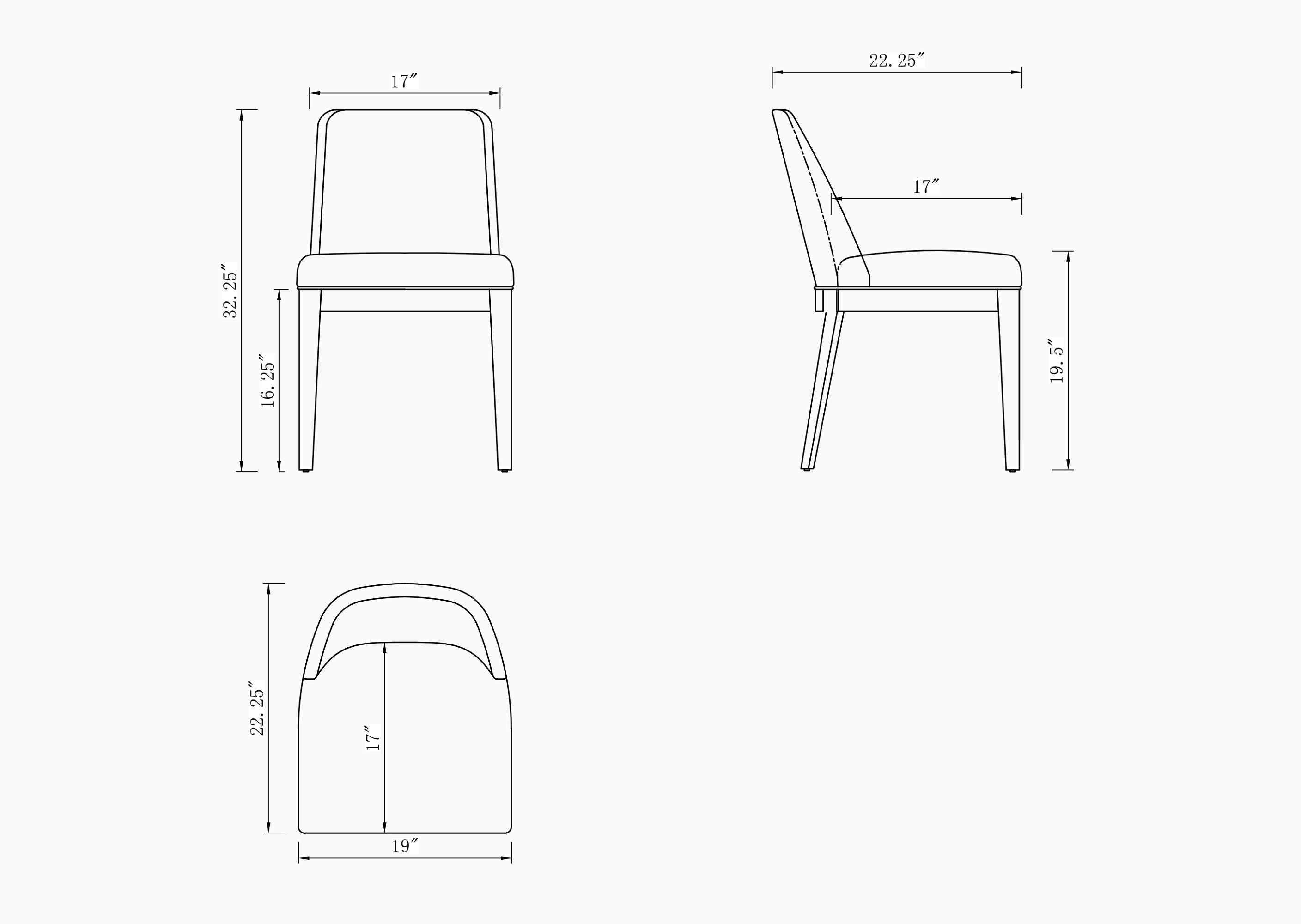 Gansevoort Wood Vegan Leather Dining Chair