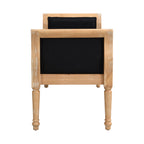 Modern Upholstered Bench with Curved Arms