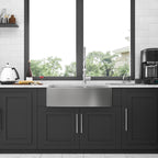 Double Bowl Farmhouse Kitchen Sink - 33"x20" Stainless Steel