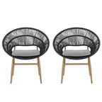 Cyril Outdoor Wicker Papasan Style Dining Chair