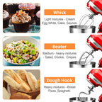 Geek Chef Electric Stand Mixer, 4.8QT 12 Speeds