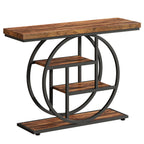 41.3" Industrial Console Table - 4-Tier Rustic Design