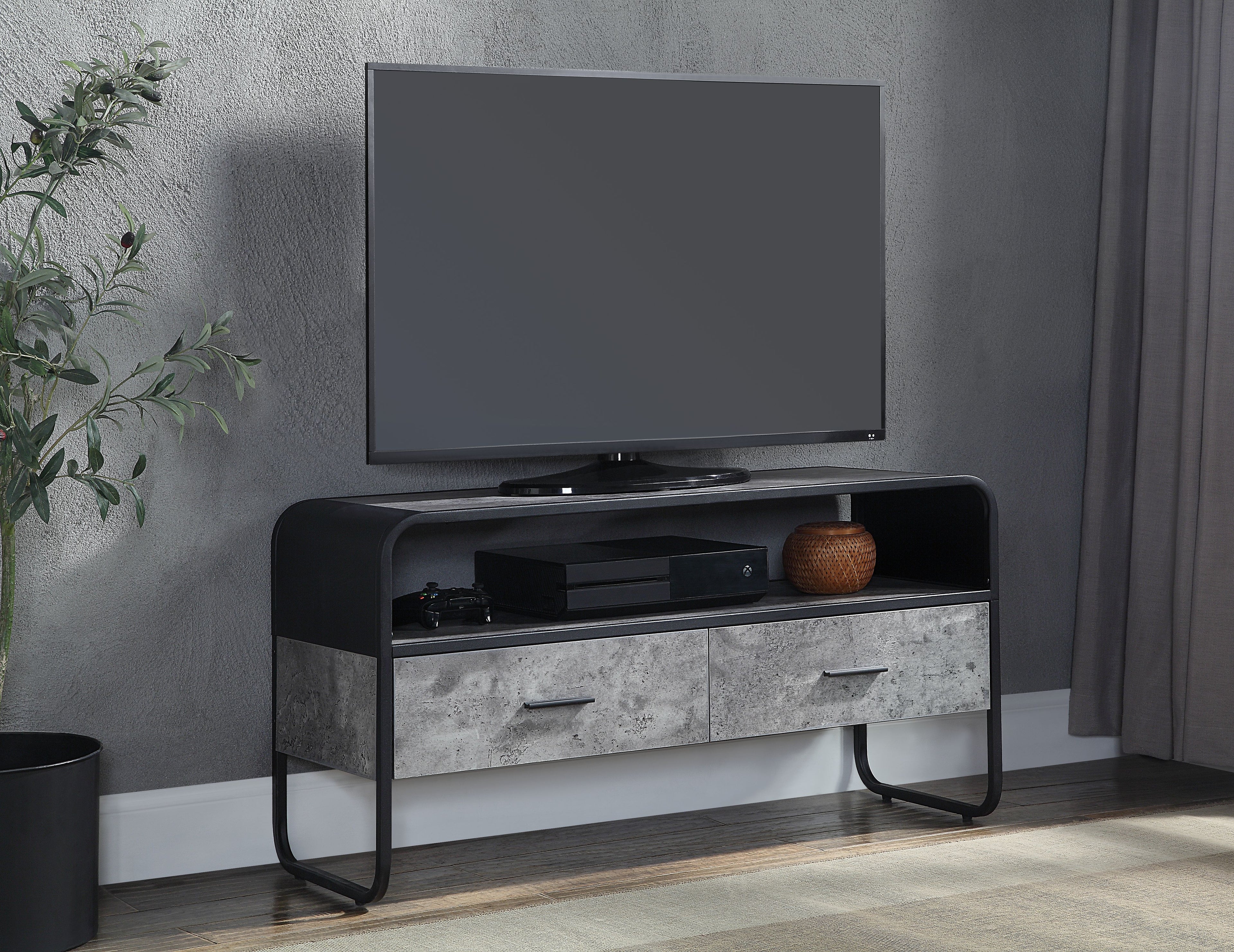Raziela Concrete TV Stand
