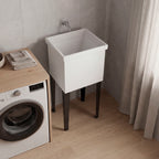 Bari Freestanding and Compact Plastic Laundry Utility Sink
