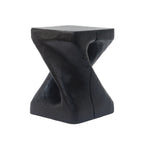 MGO Twist Shape Side Table, Wood-like texture