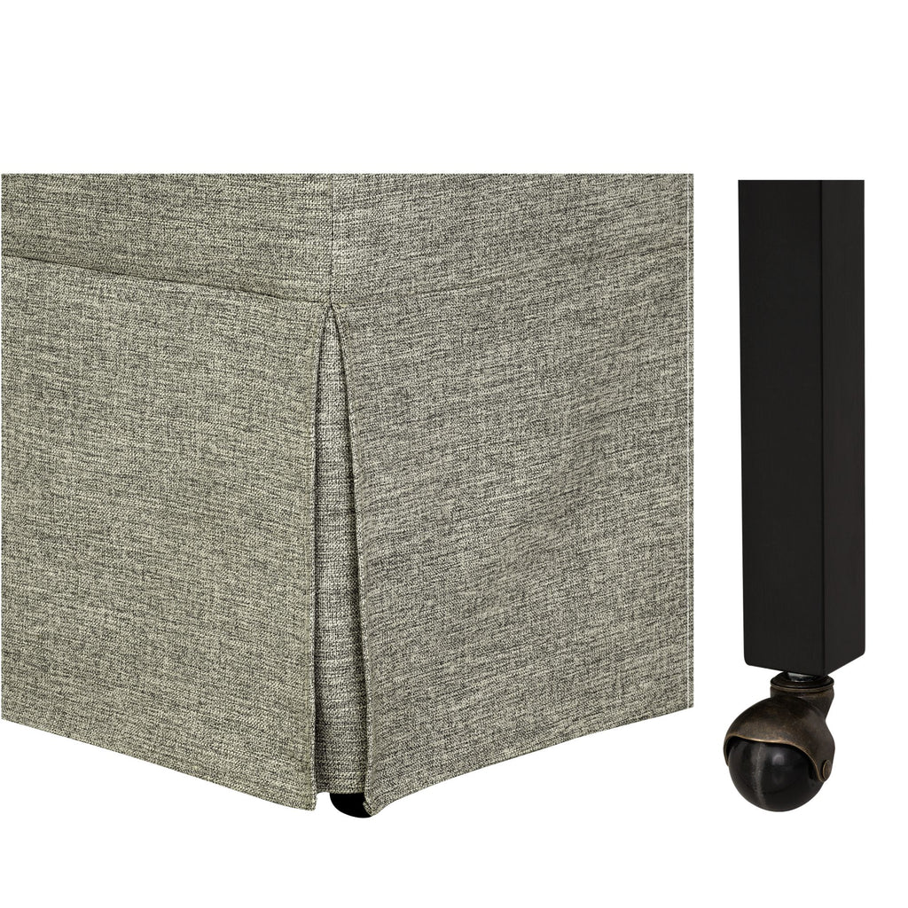 Upholstered Skirted Dining Arm Chair With Hidden Comfort