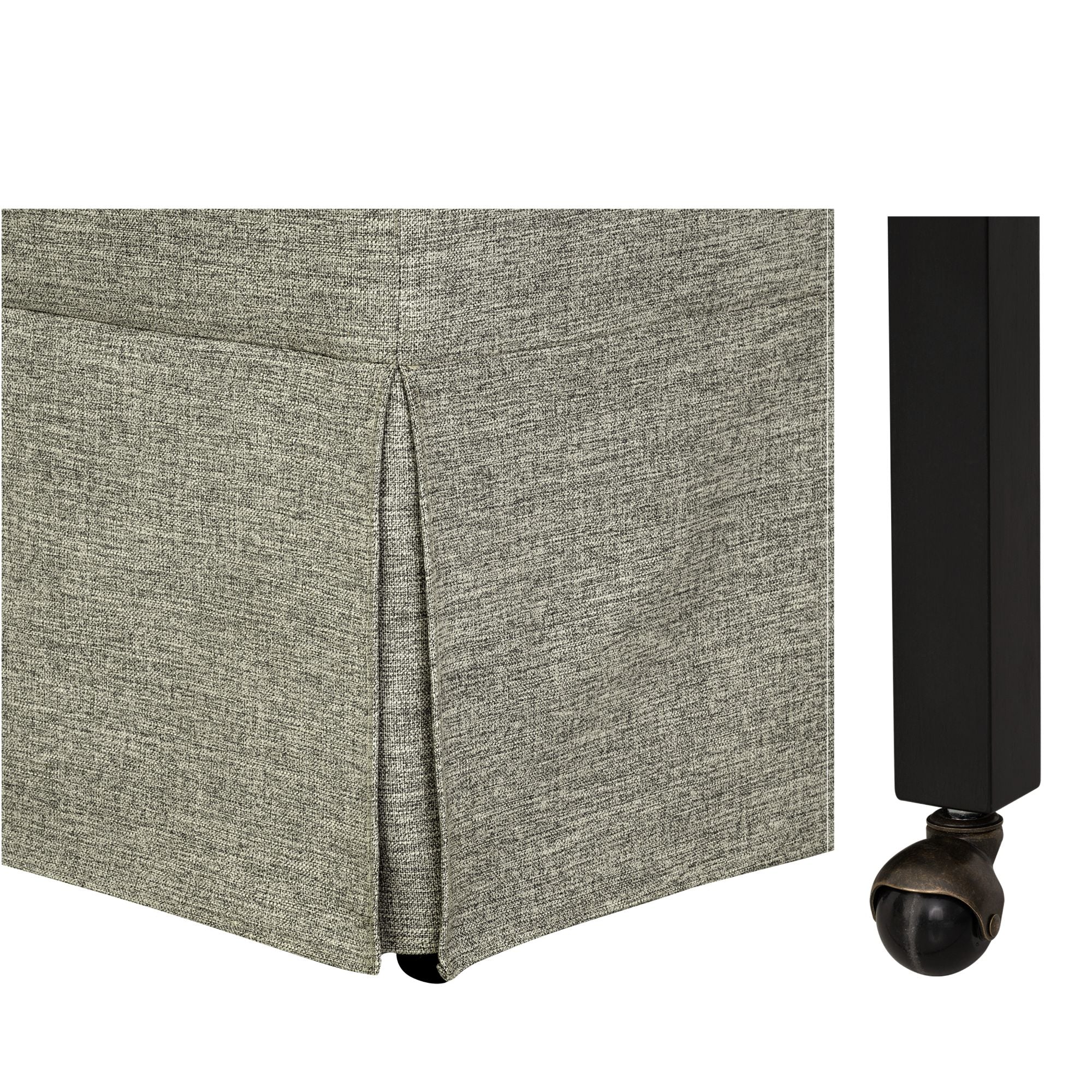 Upholstered Skirted Dining Arm Chair With Hidden Comfort