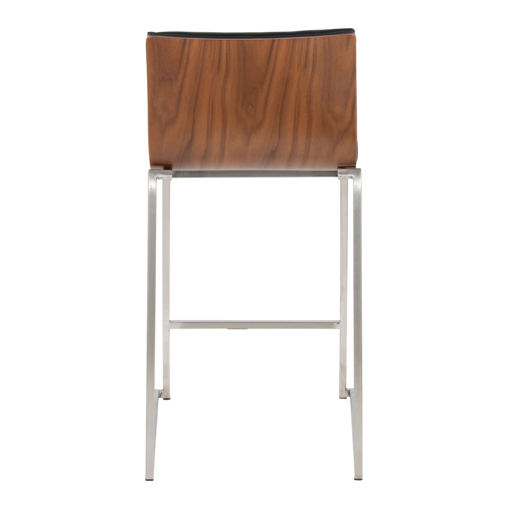26" Contemporary Fixed-Height Counter Stool in Stainless Steel
