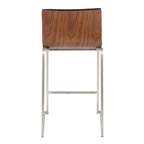 26" Contemporary Fixed-Height Counter Stool in Stainless Steel