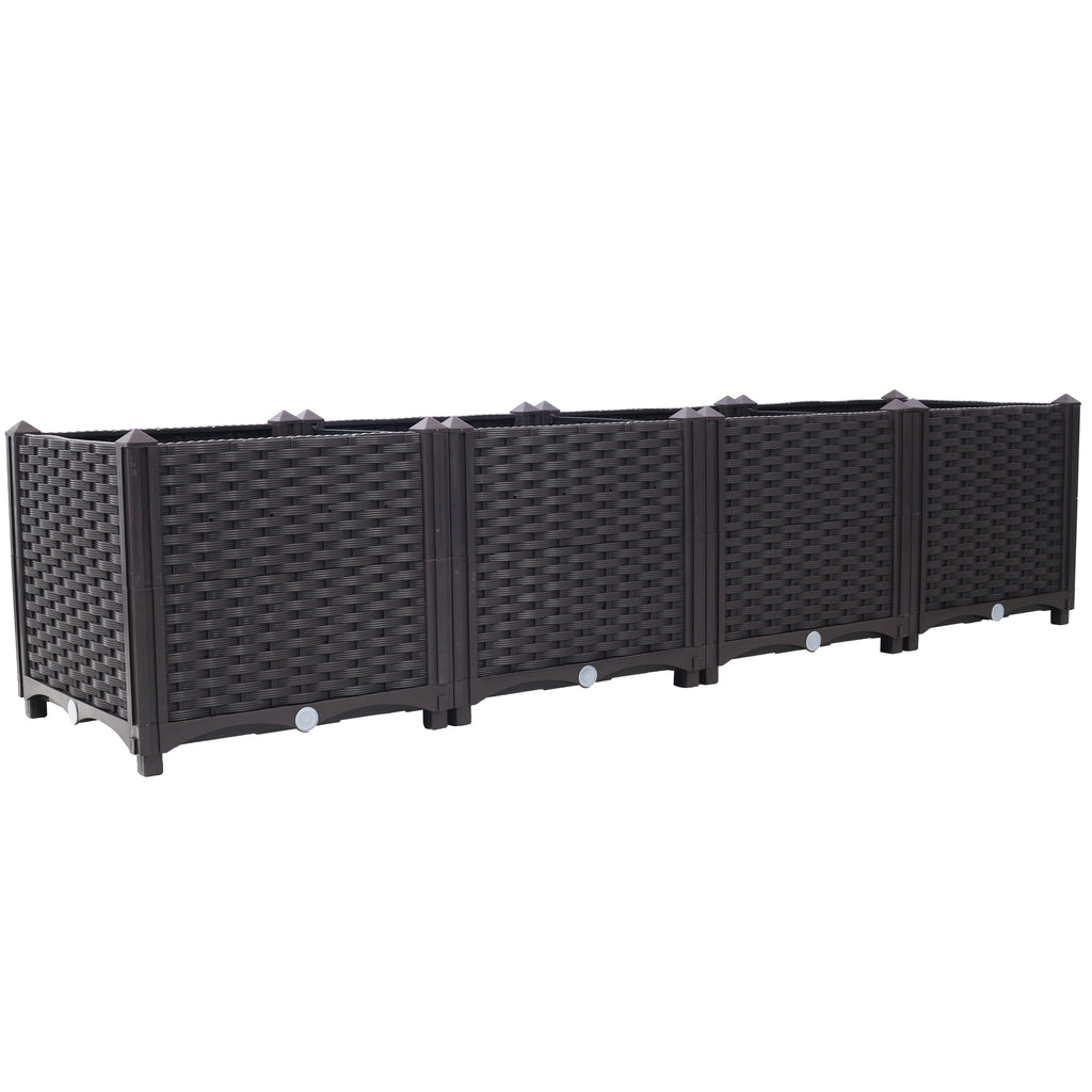 Deep Raised Garden Bed Plastic Planter Boxes